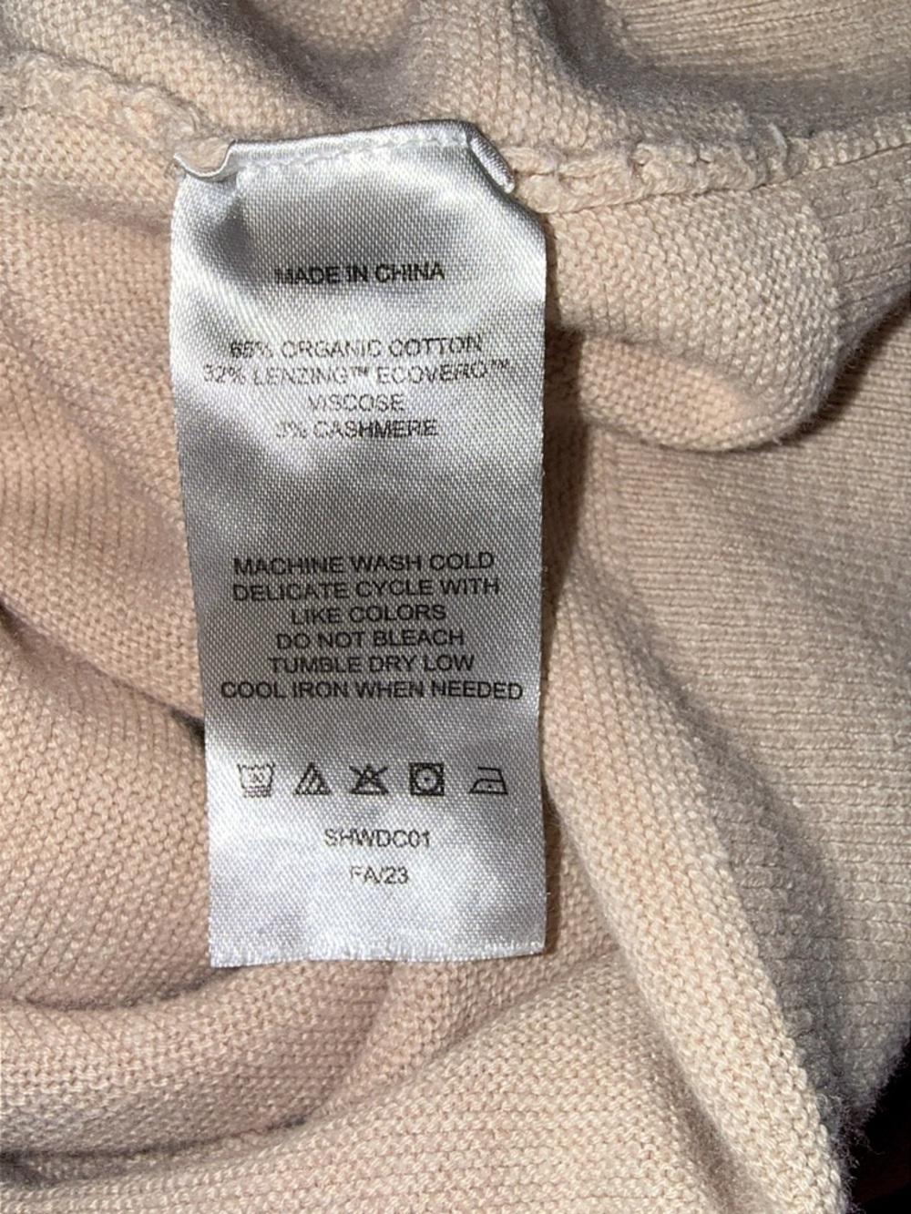 Quince Lightweight Cotton Cashmere Link-Stitch Dolman Sweater Oatmeal Medium - Picture 8 of 9
